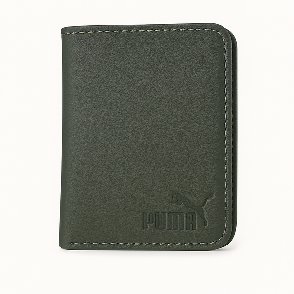 puma gray synthetic leather mens wallet