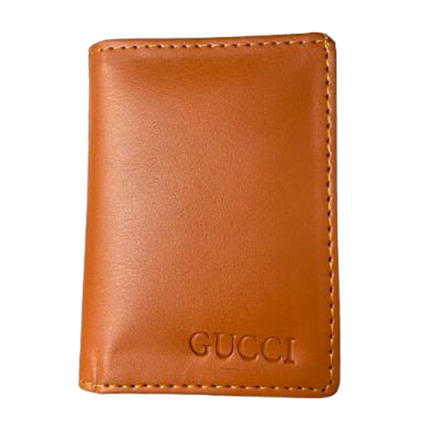Gucci brown synthetic leather mens wallet