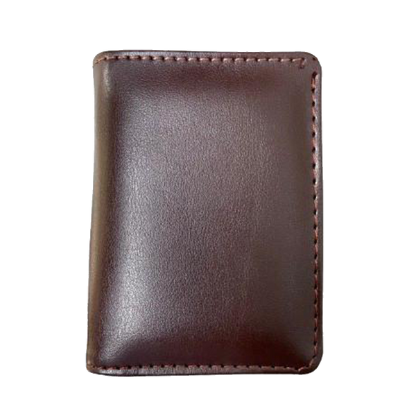 Dark brown synthetic leather mens wallet